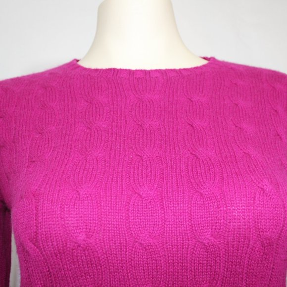 Ralf Lauren Knit  Sweater 100% Cashmere Round Neck Slim  fit  Pink  Medium - Picture 5 of 8